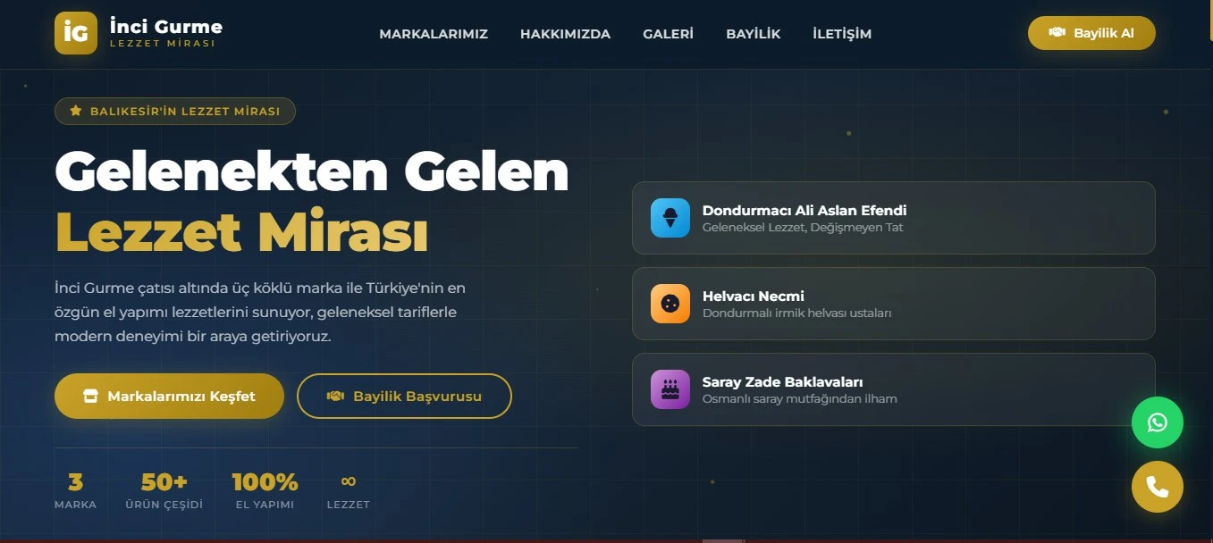 İnci Gurme Masaüstü